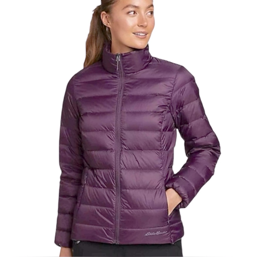 Eddie Bauer Women's Deep Purple Puffer Coat 650 Down Power